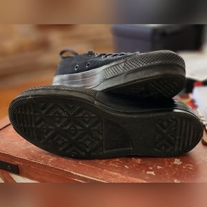All Black Platform Converse